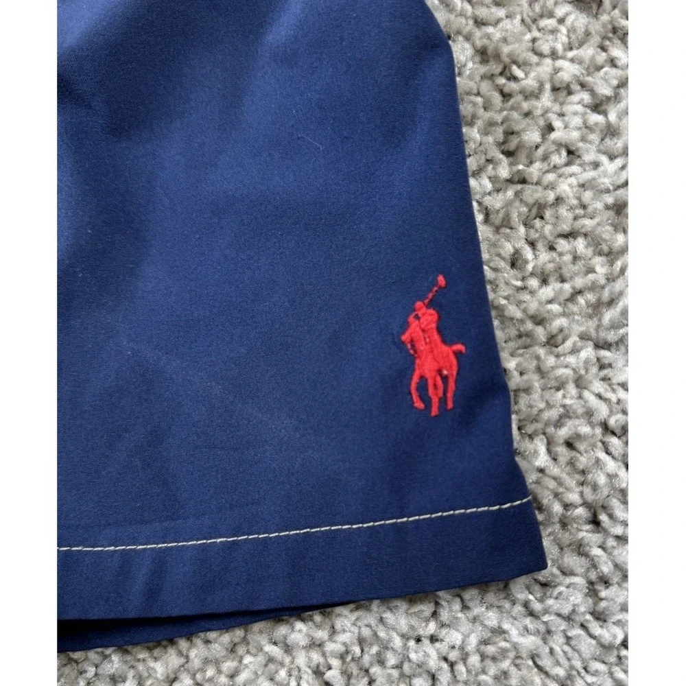Polo Ralph Lauren Swimwear Cargo Swim Trunks Lined Pony Navy‎ Mens 2XB